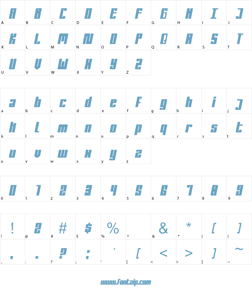 Aaronic Font Character